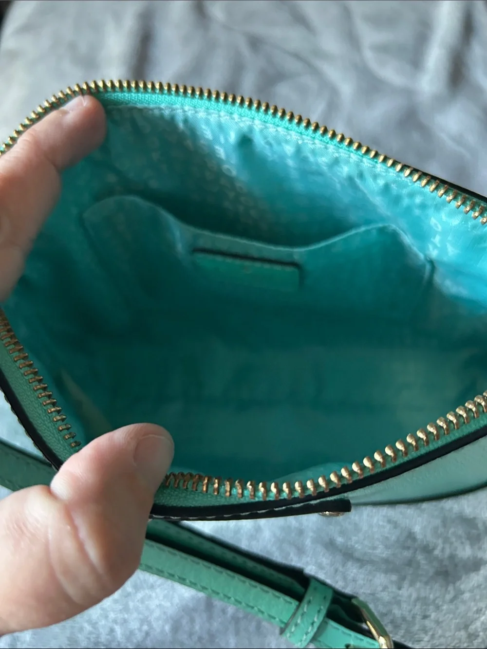 kate spade Teal Aqua Dome Leather Crossbody